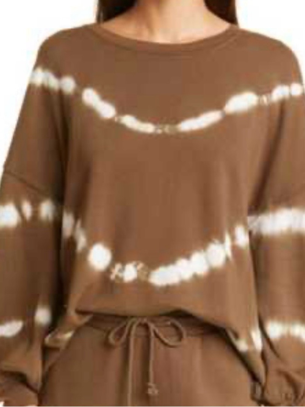 Rails Women's Brown Tie-Dye Crewneck Top